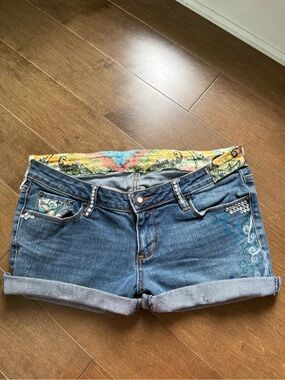 Custom made denim shorts